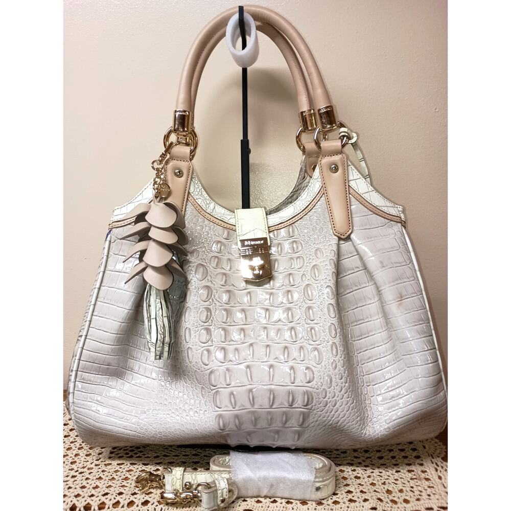 RARE Brahmin Orange Blossom Tassel w/matching Eliza handbag